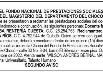 Edicto 2do. aviso Rosalba Rentería Cuesta