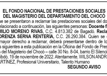 Edicto 2do. aviso Teo Emilio Moreno Rivas
