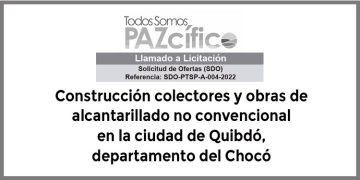 Licitación  construcción colectores y obras de alcantarillado no convencional, Quibdó, Chocó.