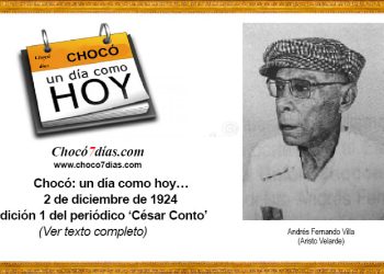 Chocó: un día como hoy… 2 de diciembre