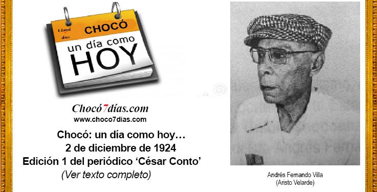 Chocó: un día como hoy… 2 de diciembre