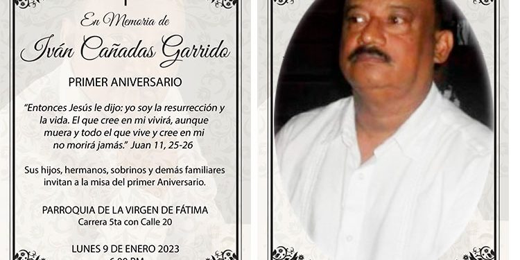 Primer aniversario. Iván Cañadas Garrido