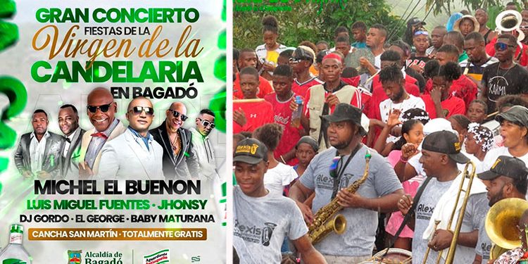 Bagadó: gran concierto en las fiestas de Virgen de la Candelaria