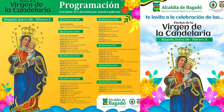 Bagadó, Fiestas de la Candelaria 2023