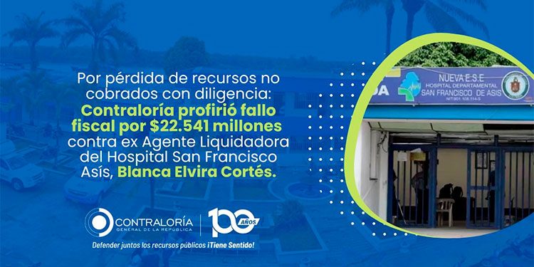 Fallo fiscal por $22.541 millones contra ex Agente Liquidadora del Hospital San Francisco Asís