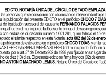 Edicto Fernando Palacios Perea