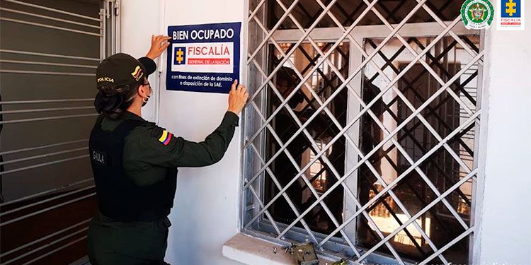 Fiscalía ocupa 20 bienes con fines de extinción de dominio