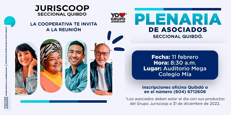 Juriscoop Seccional Quibdó: reunión plenaria ordinaria de asociados