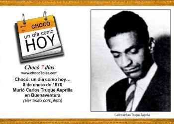 Chocó: un día como hoy… 8 de enero de 1970. Murió Carlos Truque Asprilla en Buenaventura.