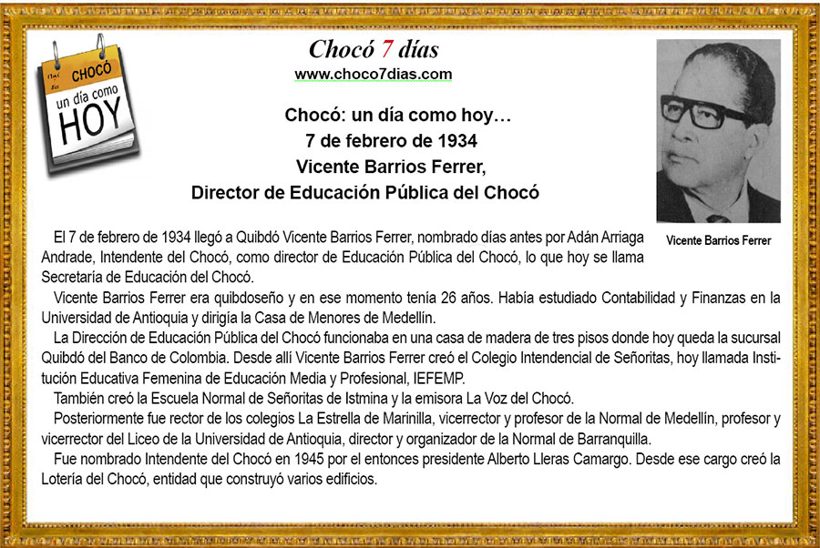 Choc&oacute; febrero 7 Vicente Barrios