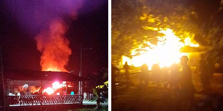 Incendio en Vigía del Fuerte