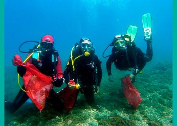 Extraen 450 kilos de residuos sólidos en el mar en Capurganá. Foto archivo.
