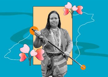 Claudia Domicó impulsa los derechos y el trabajo de las mujeres en El Carmen de Atrato. Ilustración: Camila Bolívar.