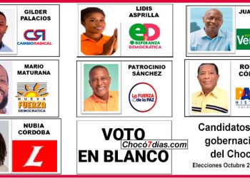 Siete candidatos a la gobernación del Chocó