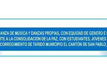 Música y danzas propias: Taridó, Cantón de San Pablo, Chocó