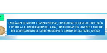 Música y danzas propias: Taridó, Cantón de San Pablo, Chocó