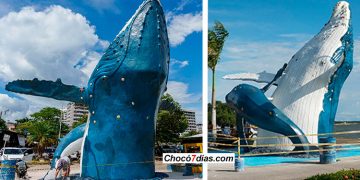 Buenaventura tiene un nuevo monumento a las ballenas jorobadas