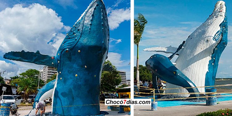 Buenaventura tiene un nuevo monumento a las ballenas jorobadas