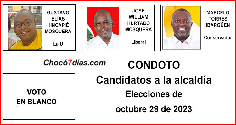 Condoto: tres candidatos a la alcald&iacute;a.