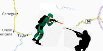 Tadó: hostigamiento del ELN al Ejército. Dos niños desaparecidos