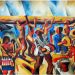 Fragmento del Mural "Historia de la Ley 70", de Fredy Sánchez Caballero, en la Universidad Claretiana de Quibdó.