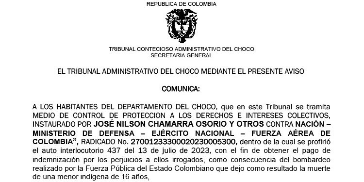 Tribunal Administratvo del Chocó