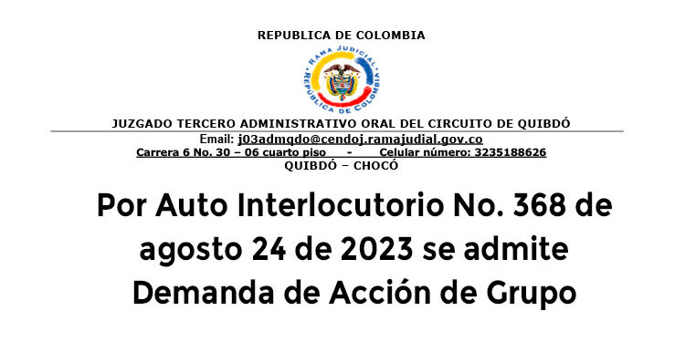 Admiten acción de Grupo
