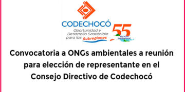 Convocatoria a ONGs ambientales a reunión para elección de representante en el Consejo Directivo de Codechocó