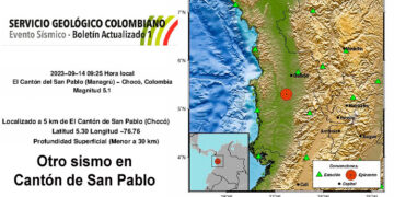 Otro sismo en Cantón de San Pablo: 5.1 de magnitud