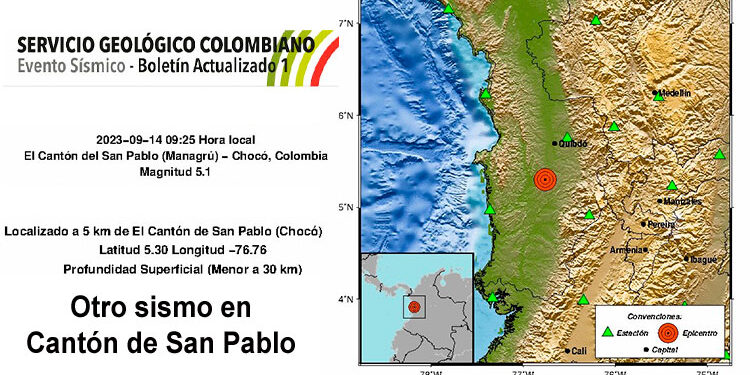 Otro sismo en Cantón de San Pablo: 5.1 de magnitud