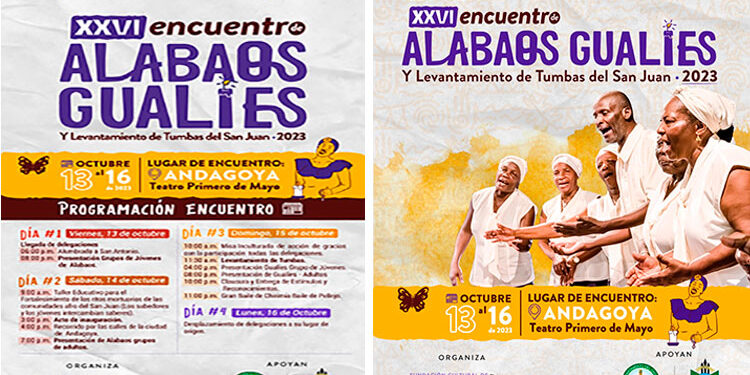 Encuentro de Alabaos, Gualíes y Levantamientos de Tumba, en Andagoya (Chocó)