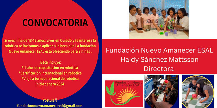 Becas en robotica para niñas de Quibdó