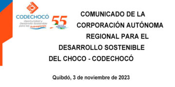 Codechocó comunicado