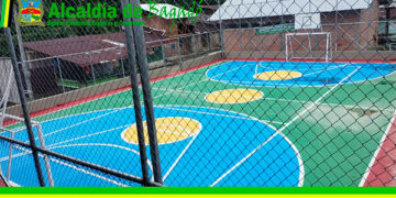 Bagadó: cancha multipropósito en Piedra Honda