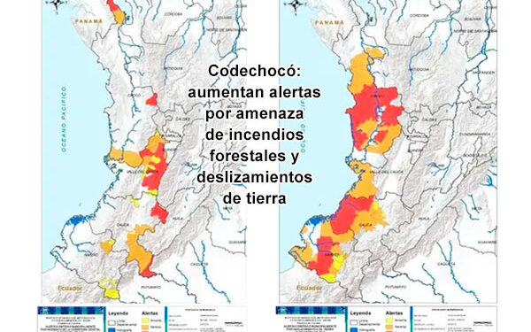 Codechocó: aumentan alertas por amenaza de incendios forestales y deslizamientos de tierra