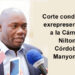 Corte condena al exrepresentante a la Cámara Nilton Córdoba Manyoma