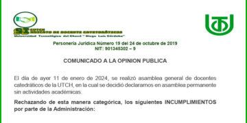 UTCH: catedraticos en paro