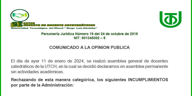 UTCH: catedraticos en paro