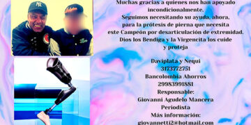 Campaña solidaria para la prótesis del hijo del periodista Giovanni Agudelo
