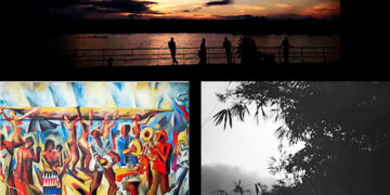 Perspectivas. FOTOS: Julio César U. H. - 1. Malecón de Quibdó. 2. "Historia de la Ley 70", mural de Fredy Sánchez Caballero (fragmento). 3. Río Quito.