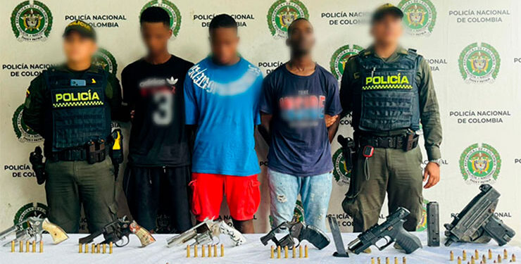 Quibdó: capturan a tres hombres con seis armas