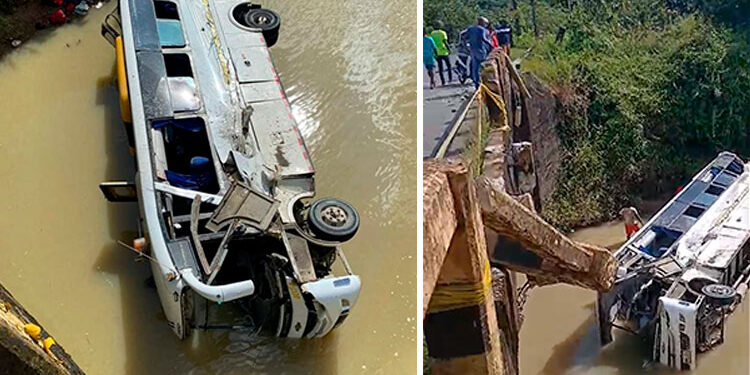 Atrato: Nueve heridos en accidente de bus que cayó a quebrada