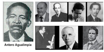 El trabajo original de Antero Agualimpia en Tío Guachupecito fue la base del poema sinfónico del mismo nombre, compuesto por el insigne maestro vallecaucano Santiago Velasco Llanos. Las obras de Velasco, Guillermo Uribe Holguín, Antonio María Valencia, Adolfo Mejía, Oriol Rangel, Luis Carlos Figueroa y Luis A. Calvo son fundamentales en el desarrollo de la música clásica colombiana. FOTOS: Grupo Interdís, Universidad Nacional de Colombia-Sede Medellín, con excepción de Antero Agualimpia (Archivo El Guarengue).