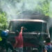 Quemaron una volqueta en la vía Tadó-Pereira