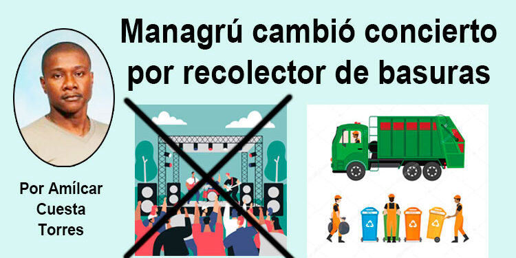 Managrú cambió concierto por recolector de basuras