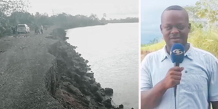 Río Curvaradó erosiona carretera vital para Carmen del Darién