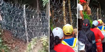 Panamá coloca alambres de púas en frontera con Colombia