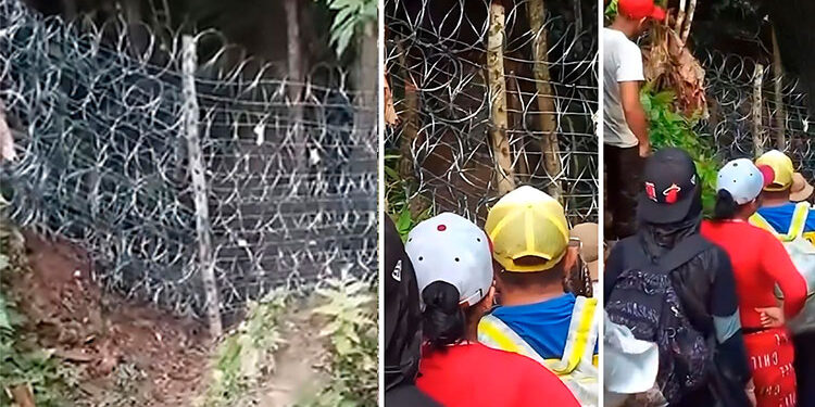 Panamá coloca alambres de púas en frontera con Colombia