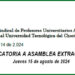 ASPU Seccional UTCH. Asamblea Extraordinaria