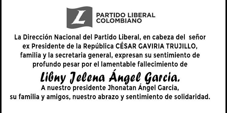 Condolencias del Partido Liberal